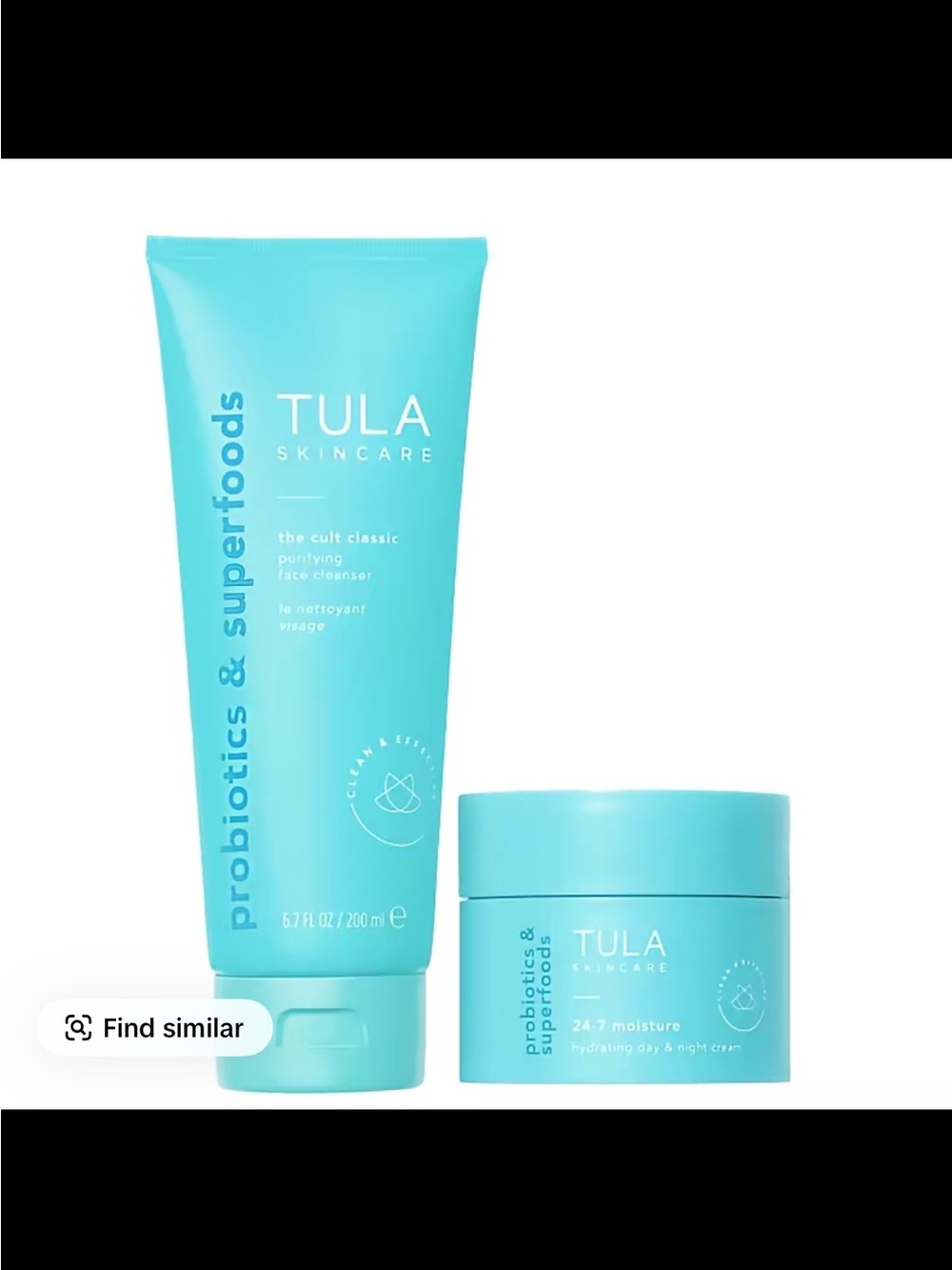 Tula Aqua Blue Probiotics Face Cleanser & Moisture Cream Set - Picture 1 of 6